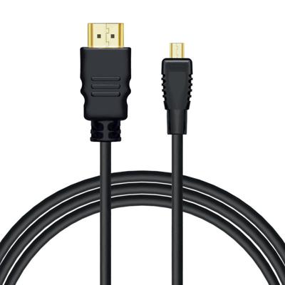 Savio CL-40/M HDMI (M) - micro HDMI (M) kabel met Ethernet, 2m, Zwart
