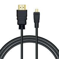 Savio CL-40/M HDMI (M) - micro HDMI (M) kabel met Ethernet, 2m, Zwart - thumbnail