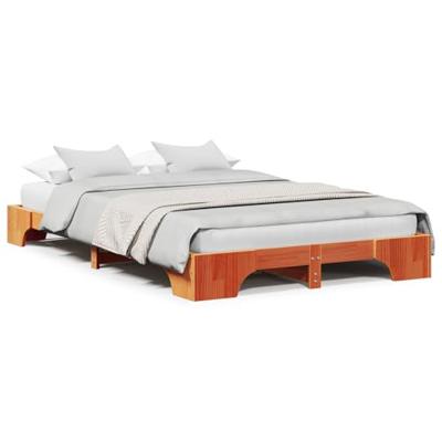 Bedframe Wasbruin 140 x 190 cm Massief grenenhout
