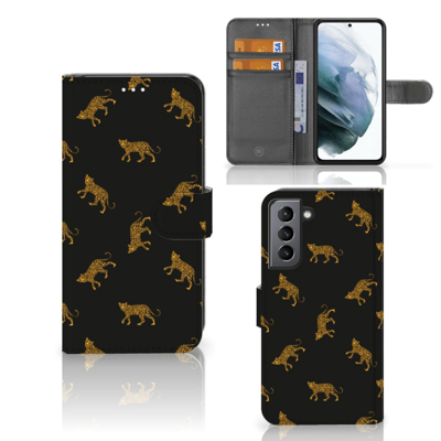 Telefoonhoesje | Met pasjeshouder | voor Samsung Galaxy S21 FE Leopards