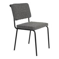 Zuiver Eetkamerstoel 'Buddy' Gerecyclede stof, kleur Zwart - thumbnail