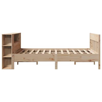 Bed met boekenkast zonder matras massief grenenhout 135x190 cm - thumbnail