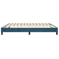 Boxspringframe fluweel donkerblauw 160x200 cm - thumbnail