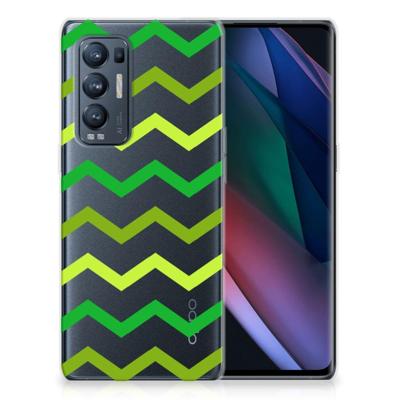 OPPO Find X3 Neo | TPU bumper | Zigzag Groen