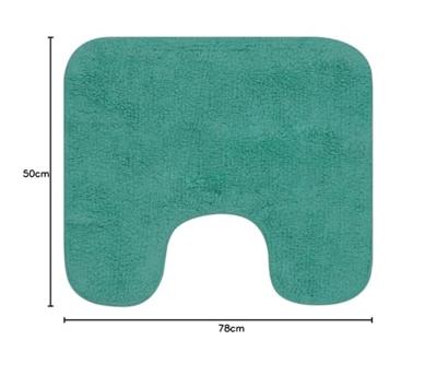 VidaXL Badmattenset stof turquoise 3-delig