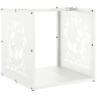 Brandhoutrek 40x40x40 cm koudgewalst staal wit - thumbnail