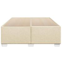 Bedframe zonder matras stof crèmekleurig 140x200 cm - thumbnail