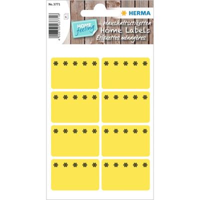 Etiket HERMA 3771 26x40mm diepvries geel 48stuks Etiket HERMA 3771 26x40mm diepvries geel 48stuks