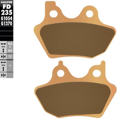 GALFER remblokken "fd235" brake pad fd235 g1370 sint. metal street
