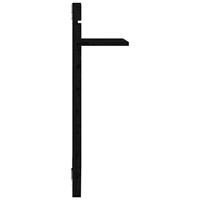 Nachtkastjes wandgemonteerd 2 st massief grenenhout zwart - thumbnail