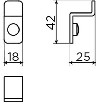 Clou Fold enkele haak rvs geborsteld CL/09.04063.41 Clou Fold enkele haak rvs geborsteld CL/09.04063.41