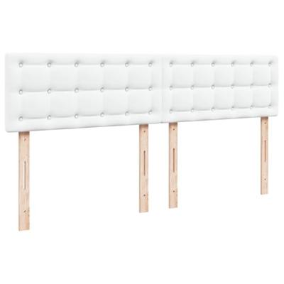 Boxspring met matras kunstleer wit 180x200 cm