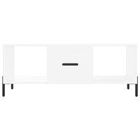 Salontafel 102x50x40 cm bewerkt hout wit - thumbnail