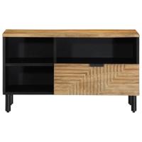 Tv-meubel 80x33x46 cm massief mangohout bruin - thumbnail