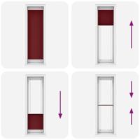 Pliss rolgordijn 65x200 cm stofbreedte 64,4 cm bordeauxrood - thumbnail