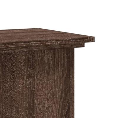 VidaXL Plantenstandaard 33x33x60 cm bewerkt hout bruin eikenkleurig - thumbnail