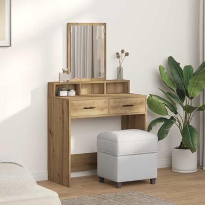 Kaptafel met lade Artisan Eiken 79 x 41 x 140 cm Bewerkt hout - thumbnail