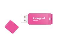 Integral Neon USB 3.0 stick, 64 GB, roze - thumbnail