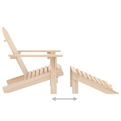Tuinstoel Adirondack met voetenbank en tafel massief vurenhout