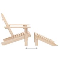 Tuinstoel Adirondack met voetenbank en tafel massief vurenhout - thumbnail