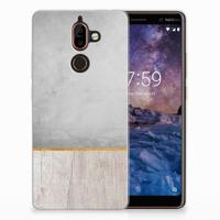 Nokia 7 Plus | Bumper Hoesje | Wood Concrete - thumbnail