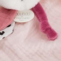 Happy knuffel luierstof 25cm - DOUDOU ET COMPAGNIE rozen - thumbnail