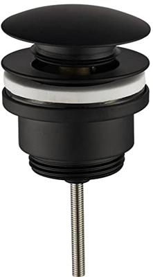Afvoerplug Wiesbaden UniMatch Caral | 5/4" | Click waste | Messing | Rond | Zwart mat