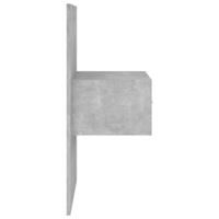 Hoofdbord met kastjes bewerkt hout betongrijs - thumbnail