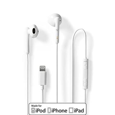 Bedrade Koptelefoon | Lightning | Kabellengte: 1.20 m | Ingebouwde microfoon | Volumebediening | Wit Bedrade Koptelefoon | Lightning | Kabellengte: 1.20 m | Ingebouwde microfoon | Volumebediening | Wit