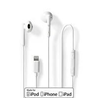 Bedrade Koptelefoon | Lightning | Kabellengte: 1.20 m | Ingebouwde microfoon | Volumebediening | Wit - thumbnail