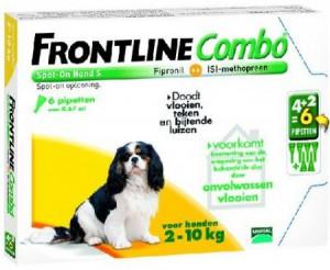 Frontline Combo Spot On hond S / 2-10 kg 6 pipetten