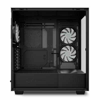 Sharkoon rebel c60 rgb midi tower behuizing (zwart | 2x usb-a | 1x usb-c | rgb | tempered glass)