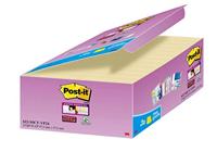 Post-it Super Sticky notes, 90 vel, ft 47,6 x 47,6 mm, geel, pak van 21 + 3 GRATIS - thumbnail