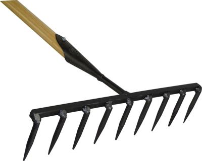 De Wit Zaadhark 9 tands rond essen steel 170cm dewit