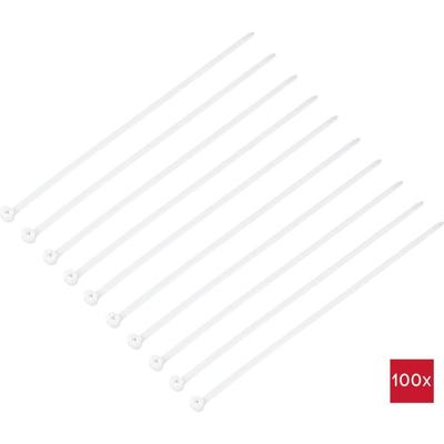 TRU COMPONENTS TC-12814180 Kabelbinder 370 mm 7 mm Natuur Met metalen tong, Chemische bestendigheid 100 stuk(s)