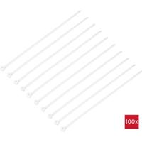 TRU COMPONENTS TC-12814180 Kabelbinder 370 mm 7 mm Natuur Met metalen tong, Chemische bestendigheid 100 stuk(s) - thumbnail