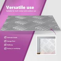 VidaXL Trap tread rechthoekig 4 pcs zilver 30 x 20 cm aluminium - thumbnail