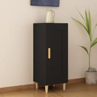 Dressoir 34,5x34x90 cm bewerkt hout zwart - thumbnail