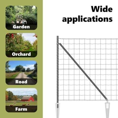 VidaXL Hek met paal grijs 1 x 10 m staal