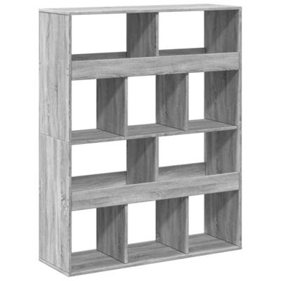 Boekenkast 100x33x125,5 cm bewerkt hout grijs sonoma eikenkleur