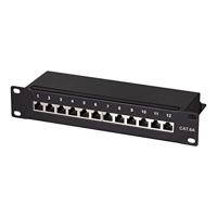 LogiLink NP0052B 12 poorten Patchpaneel 254 mm (10) CAT 6A 1 HE - thumbnail