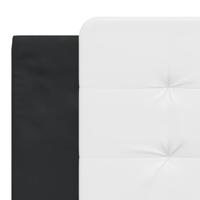 Bed met matras kunstleer zwart en wit 180x200 cm - thumbnail