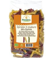 Primeal Organic fusilli 3 kleur tarwe quinoa bio 500 Gram - thumbnail