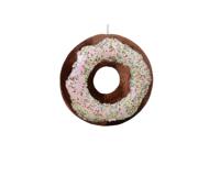 Figuur polyester donut donker bruin 13 cm - thumbnail