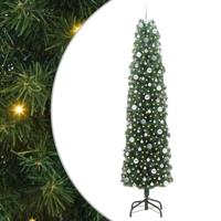 VidaXL Kunstkerstboom groen 240 cm pvc en staal en kunststof - thumbnail