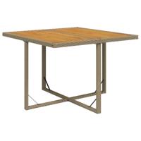 9-delige Tuinset met kussens poly rattan beige - thumbnail