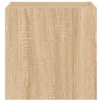 Tv-wandmeubel met LED-verlichting 30,5x35x30 cm sonoma eiken - thumbnail