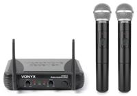 Vonyx STWM712 2-kanaals VHF microfoonsysteem - thumbnail
