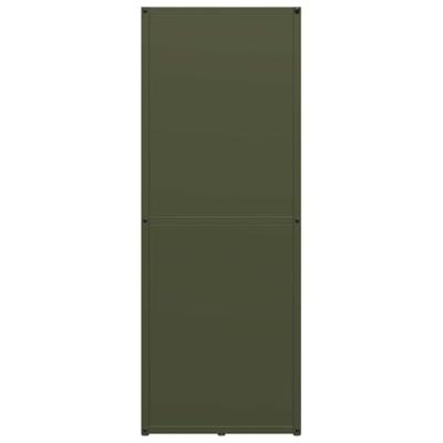 Brandhoutrek 40x30x80 cm koudgewalst staal olijfgroen