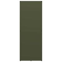 Brandhoutrek 40x30x80 cm koudgewalst staal olijfgroen - thumbnail